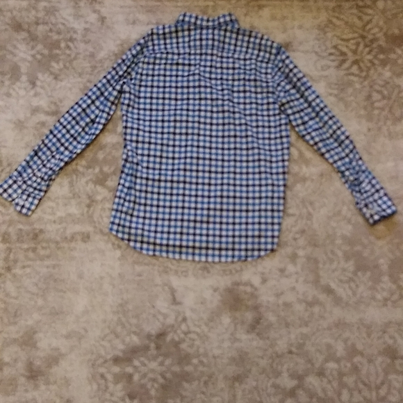 🍌BANANA REPUBLIC🍌 BLUE CHECKERED LONG SLEEVE BUTTON DWN! OXFORD STANDARD LRG - Picture 2 of 3